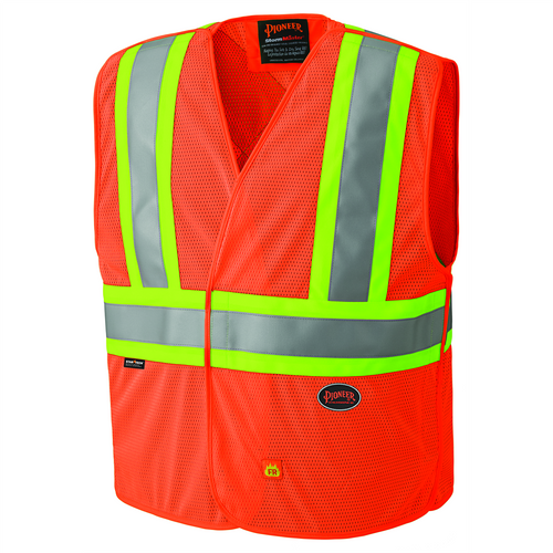 Pioneer Pioneer - Flame Resistant Hi-Viz Vest - Hi-Viz Orange - Size 4X/5X