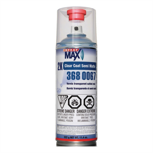 SprayMax 3680067 2K Clear Coat, 11.4 oz, Satin