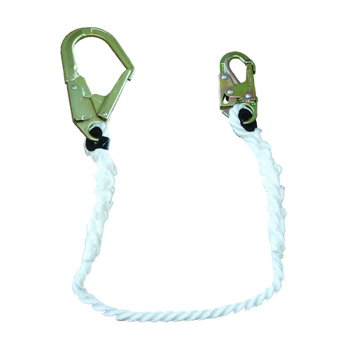 PeakWorks PeakWorks - Restraint Lanyard with 5/8" Rope - Snap & Form Hooks - 4 FT PeakWorks PeakWorks - Restraint Lanyard with 5/8" Rope - Snap & Form Hooks - 4 FT