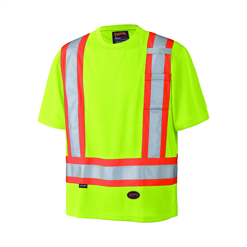 Pioneer Pioneer - Birdseye Safety T-Shirt - Hi-Viz Yellow/Green - Size XL