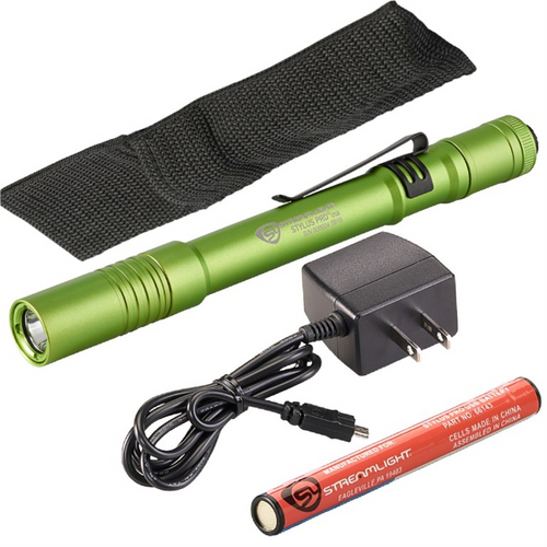 Streamlight Stylus Pro USB LED 350 Lumen Penlight with 120V AC Charge Cord - Lime Green Streamlight Stylus Pro USB LED 350 Lumen Penlight with 120V AC Charge Cord - Lime Green