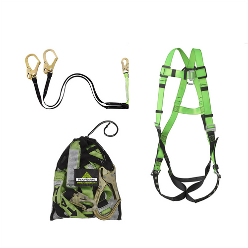 PeakWorks PeakWorks - Contractor Kit: Harness, Lanyard, Mesh Bag PeakWorks PeakWorks - Contractor Kit: Harness, Lanyard, Mesh Bag