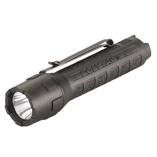 Streamlight 600 Lumen PolyTac X Flashlight - Includes (2) CR123A lithium batteries - Box - Black Streamlight 600 Lumen PolyTac X Flashlight - Includes (2) CR123A lithium batteries - Box - Black
