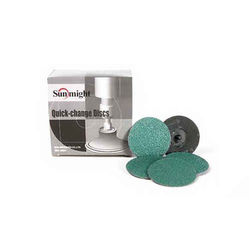 Sunmight USA Corporation 00201 Closed Coated Quick Change Disc, 2 in, P24 Grit, Alumina Zirconia, Roloc Attachment