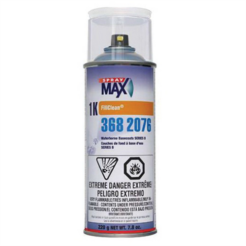 SprayMax FillClean 3682076 Series B Waterborne Basecoat, 7.8 oz Aerosol Can, Clear