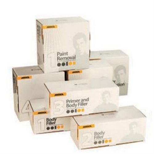 Mirka Abrasives OSP OS241003 Closed Coated Grip-On Sanding Disc, 6 in, Blended, Hook and Loop Attachment