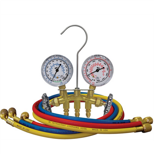 Mastercool BRASS R12 GAUGE SET 60"