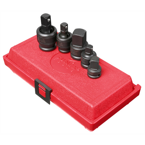 SUNEX IMP SET 5PC 3/8 AND 1/2DR ADAPT AND UNIV JOINT