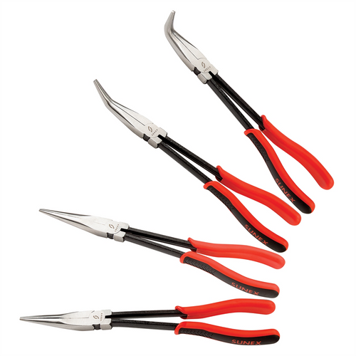 SUNEX 4 Piece 11" Long Reach Pliers Set