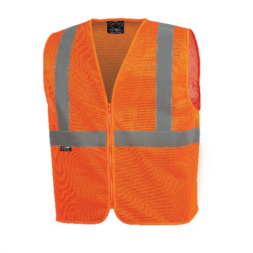 Pioneer Pioneer - Mesh Safety Vest No Pockets - Hi-Vis Orange - Size 2XL
