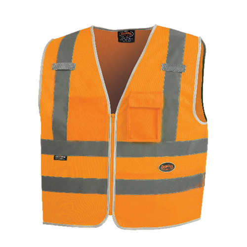 Pioneer Pioneer - Multi-Pocket Safety Vest - Hi-Vis Orange - Size 3XL