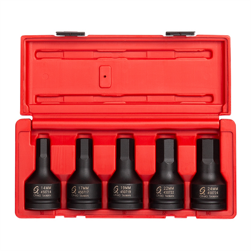 SUNEX 3/4" DR. METRIC HEX SET XXX