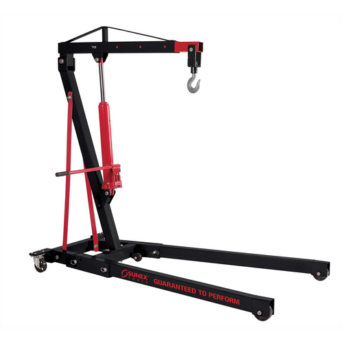SUNEX 2 Ton Folding Engine Crane w/ Dual Pu