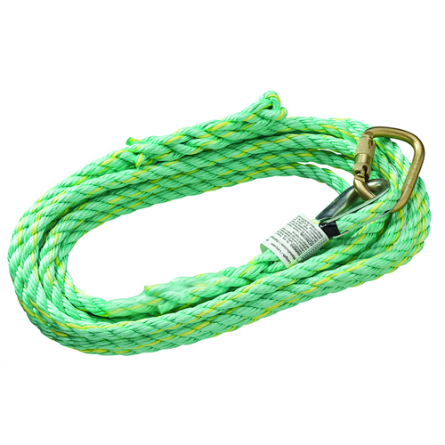 PeakWorks PeakWorks - Premium Vertical Lifeline - Carabiner & Back Splice - 100' (30.5 m)