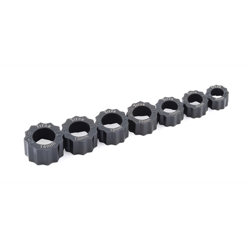 TITAN 7 pc. Disposable Damaged Bolt Extractor Ring Set