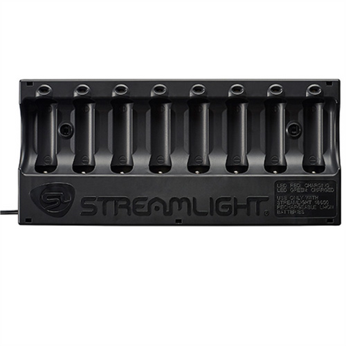 Streamlight Li-Ion 8-unit Bank Charger, No Battery Packs Included - Black