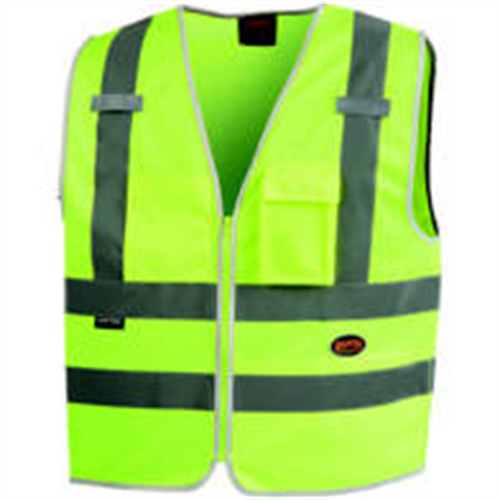 Pioneer Pioneer - Multi-Pocket Safety Vest - Hi-Vis Yellow/Green - Size 4XL