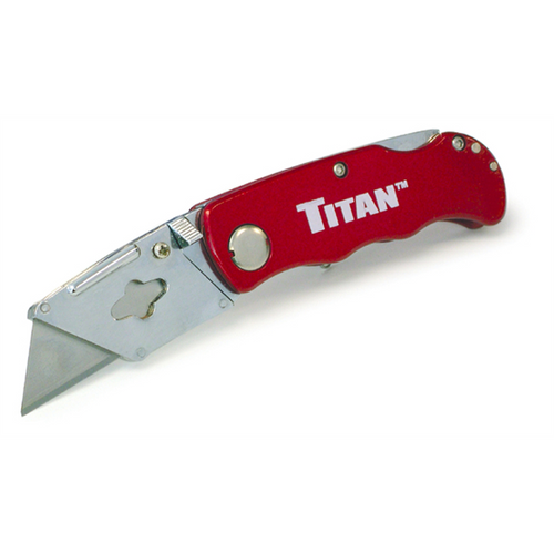 Titan RED FOLDING POCKET UTILITY KNIFE