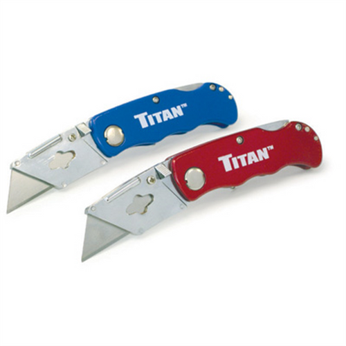 TITAN FOLDING POCKET UTILITY KNIFE (TWIN PK)