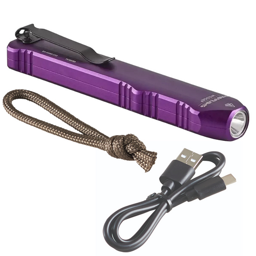 Streamlight Wedge Rechargeable EDC 300 Lumen Flashlight with 1000 Lumen Thro mode - Purple