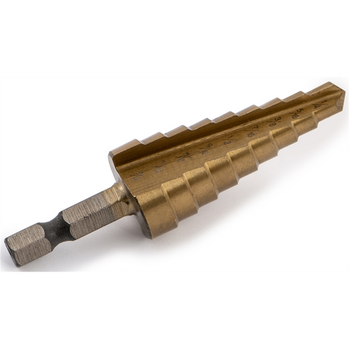 TITAN TITANIUM STEP DRILL BIT - 1/4" - 3/4 TITAN TITANIUM STEP DRILL BIT - 1/4" - 3/4