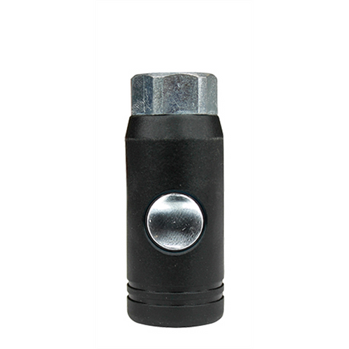 Plews Edelmann 1/4IN Safety Coupler Female Black Plews Edelmann 1/4IN Safety Coupler Female Black