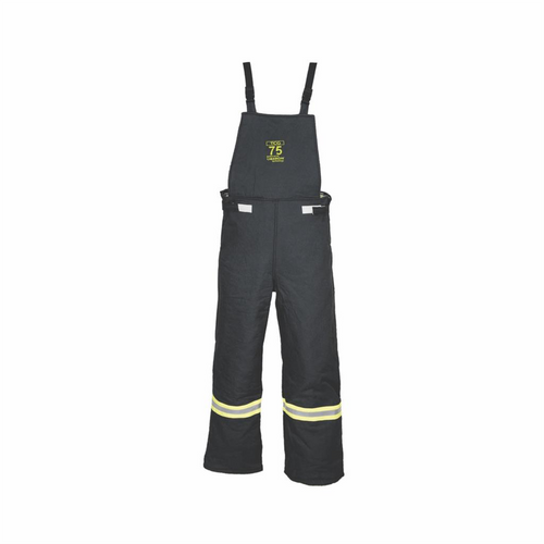 Oberon Bib Overalls - Arc Flash - 75 Cal TCG&trade; - With Leg Zippers - Color: Black - Size: XL