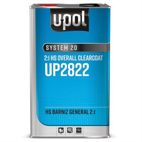 U Pol Products SYSTEM 20 UP2822 National Rule HS Overall Clearcoat, 5 L Tin, Gloss, 2:1 Mixing