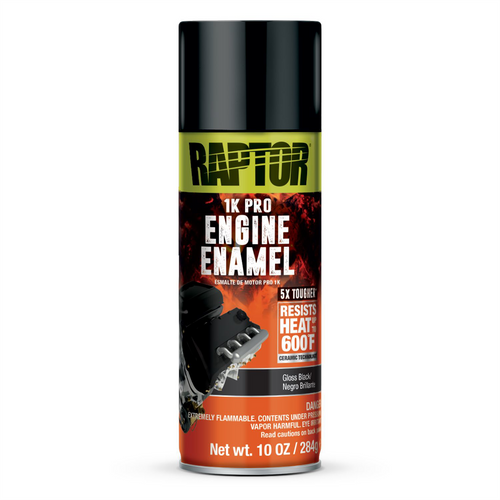 U Pol Products RAPTOR Engine Enamel Gloss Black 10oz
