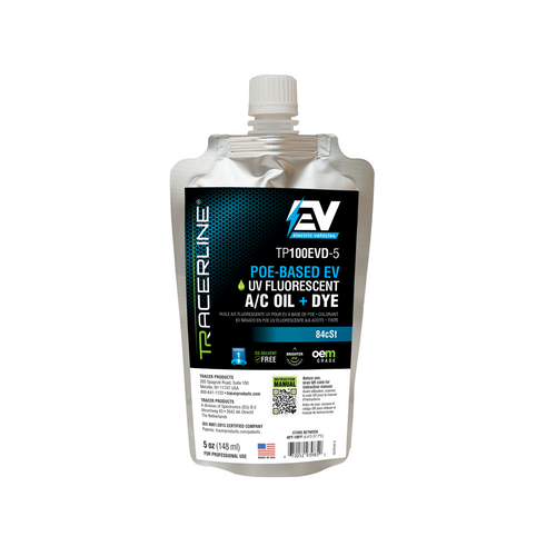 Tracer 5 oz (148 ml) foil pouch POE-Based A/C oil with fluorescent dye for electric vehicles (compatible with R-1234yf and R-134a systems)