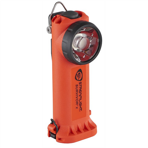 Streamlight Survivor X Safety-Rated Alkaline Firefighter's Right Angle Light, Orange Streamlight Survivor X Safety-Rated Alkaline Firefighter's Right Angle Light, Orange