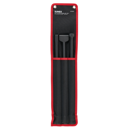 SUNEX Air Hammer Chisel 18 Inch Long-Reach 3 Piece Set in Portable Tool Roll SUNEX Air Hammer Chisel 18 Inch Long-Reach 3 Piece Set in Portable Tool Roll