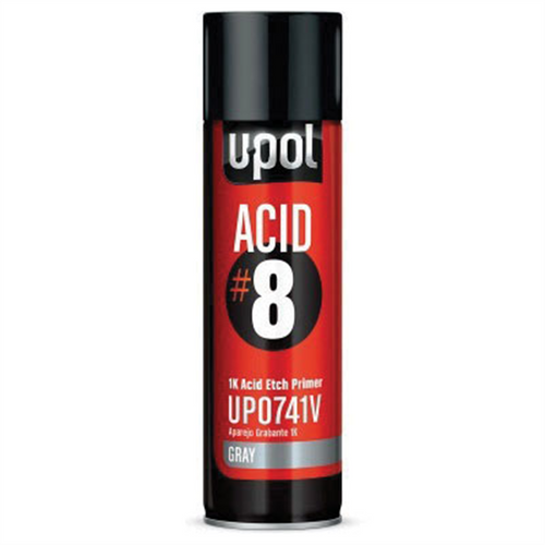 U Pol Products UP0741V ACID#8 Acid Etch Primer, 450 mL, Light Gray, 48.4 sq-ft Coverage