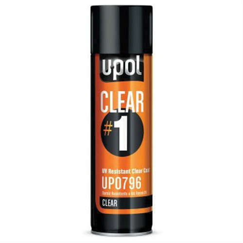 U Pol Products UP0796 CLEAR#1 UV Resistant Clear Coat, 450 mL, High Gloss