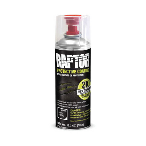 U Pol Products RAPTOR UP4885 2K Bedliner Aerosol, 13.2 oz Aerosol Can, White, 14.5 sq-ft Coverage, 5 to 7 days Curing