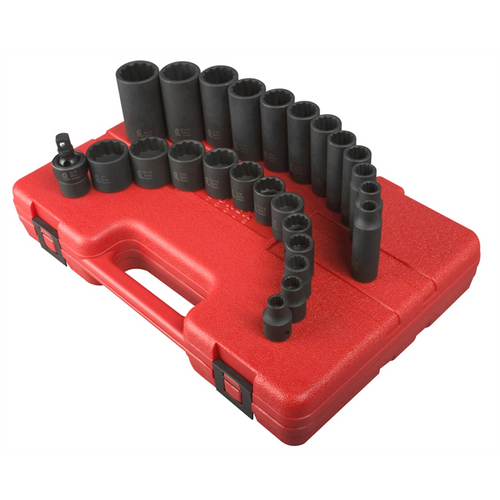 SUNEX 25-Piece 3/8 in. Drive 12-Point Maste