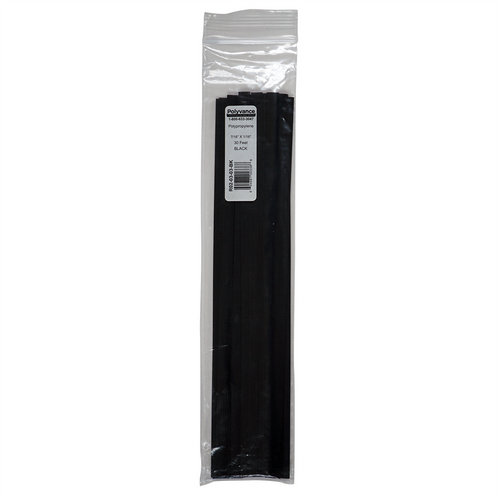 Polyvance Polypropylene Strip, 7/16&rdquo; x 1/16&rdquo;, 30 ft., Black