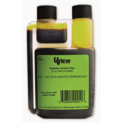 UVIEW RADIATOR COOLANT DYE 8 OZ BOTTLE UVIEW RADIATOR COOLANT DYE 8 OZ BOTTLE