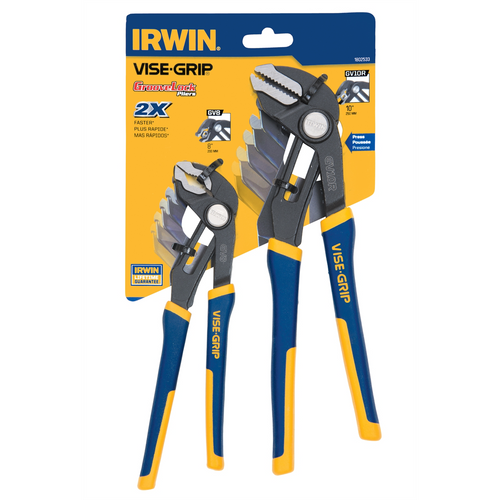 Vise Grip GrooveLock 8" V-Jaw and 10" Straight Jaw Vise Grip GrooveLock 8" V-Jaw and 10" Straight Jaw