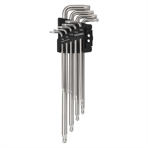 Vessel Tools Ball End TORX L-Key Wrench 9PC. Set No.8509BTXU Vessel Tools Ball End TORX L-Key Wrench 9PC. Set No.8509BTXU