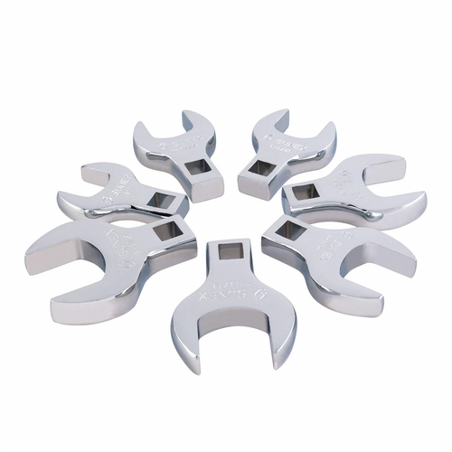 SUNEX 7 Piece 1/2" Dr. Jumbo SAE Crowfoot Wrench Set