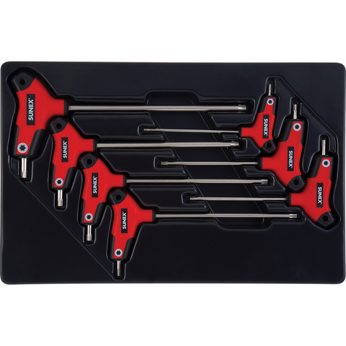 SUNEX 7-Piece T-Handle, Star Hex Key Set