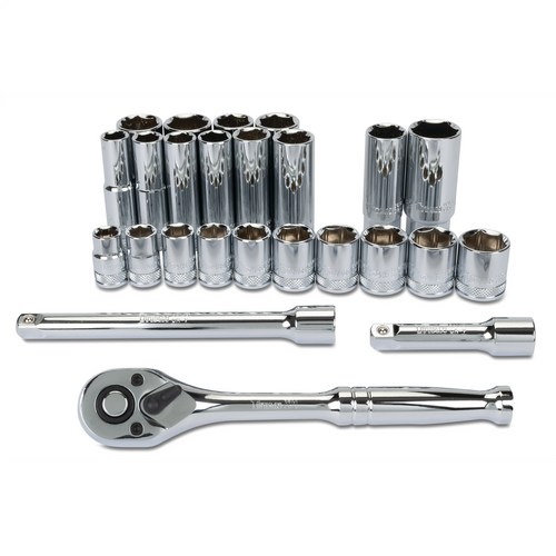 Titan 25 pc. 3/8 in. Drive Mechanics Metric Socket Set