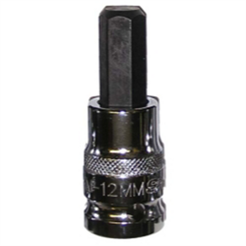 VIM Tools 12 mm Hex Bit, Chrome 1/2 Inch Square Drive Bit Holder