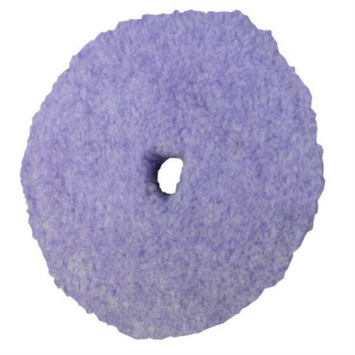 Presta PACE 890186 Single Sided Heavy Cut Cutting Pad, 3 in Dia, Foamed Wool Pad, Purple