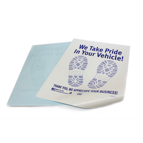 Petoskey Plastics One Color, Blue Footprint on Poly-Back paper