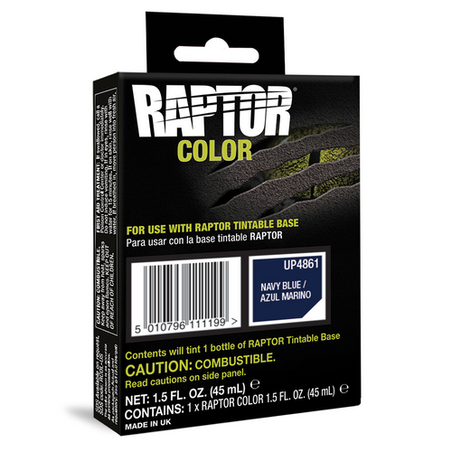 U Pol Products RAPTOR UP4861 Raptor Color, 1.5 fl-oz Pouch, Navy Blue, 3:1 Mixing, 30 sq-ft Coverage