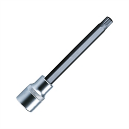 VIM Tools XZN6 12 Point Triple Sq, 4L Bit And Holder, Black Bit with 1/4 Inch Square Drive Satin Chrome Knurled Holder