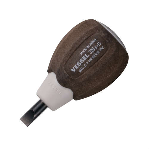 Vessel Tools Wood-Compo Stuby Screwdriver Slotted 6x25