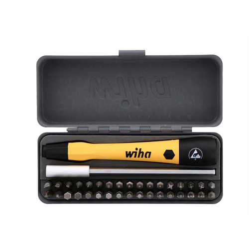 Wiha Tools GoBox Electronics Mico Bit Set 36 Piece, 1.1", 28mm, 4mm hex drive.